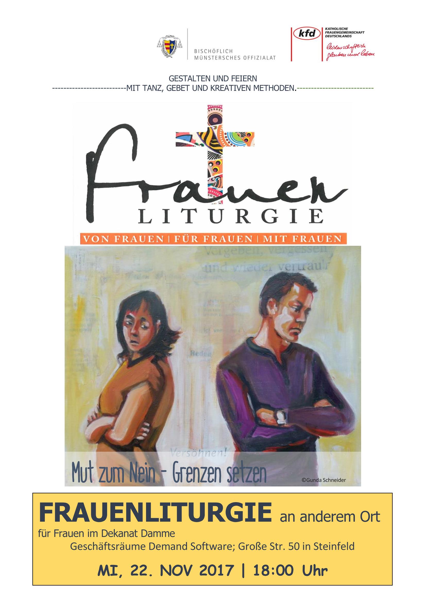 Plakat Frauenliturgie im Dekanat Damme