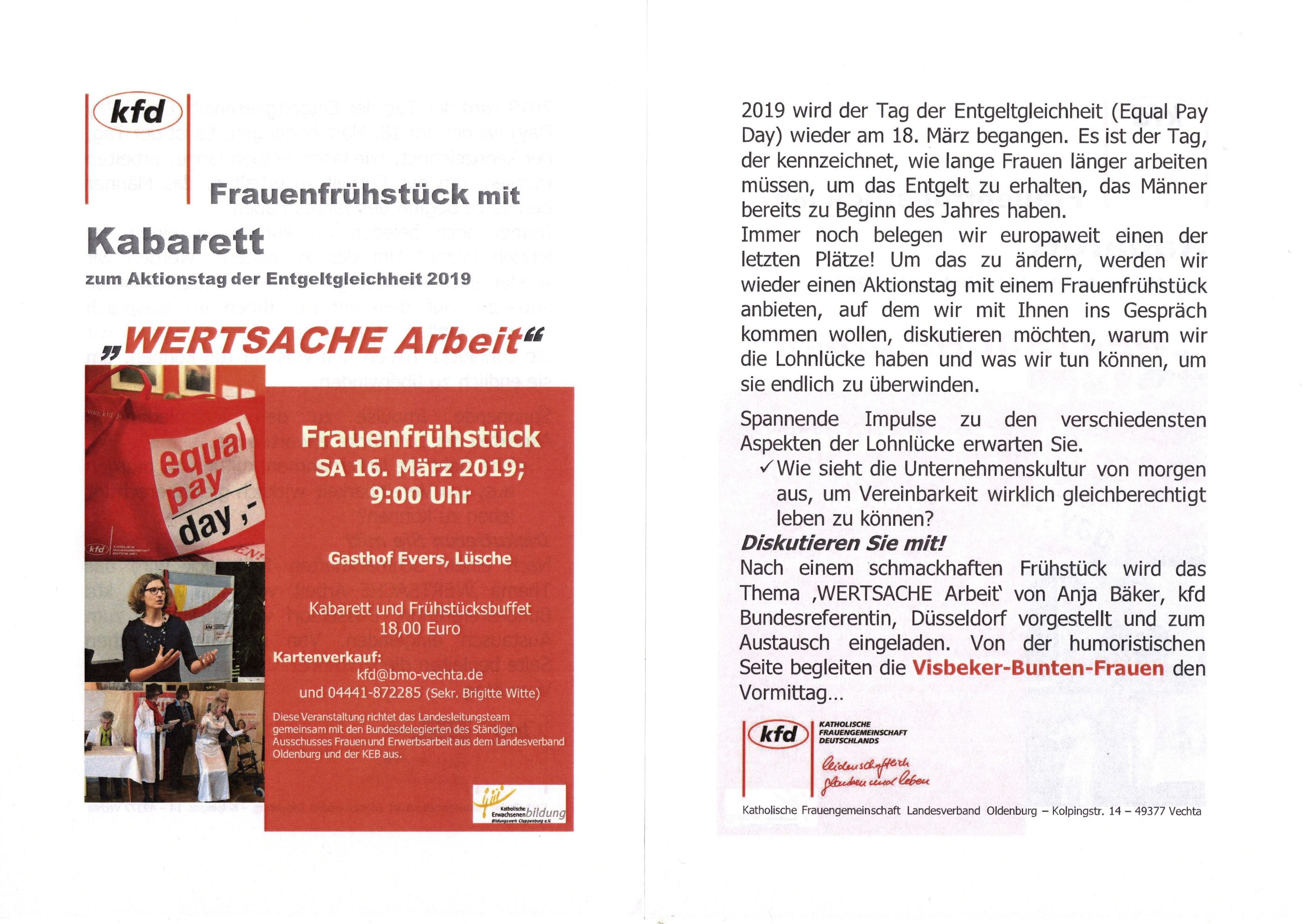 Frauenfrühstück mit Kabarett