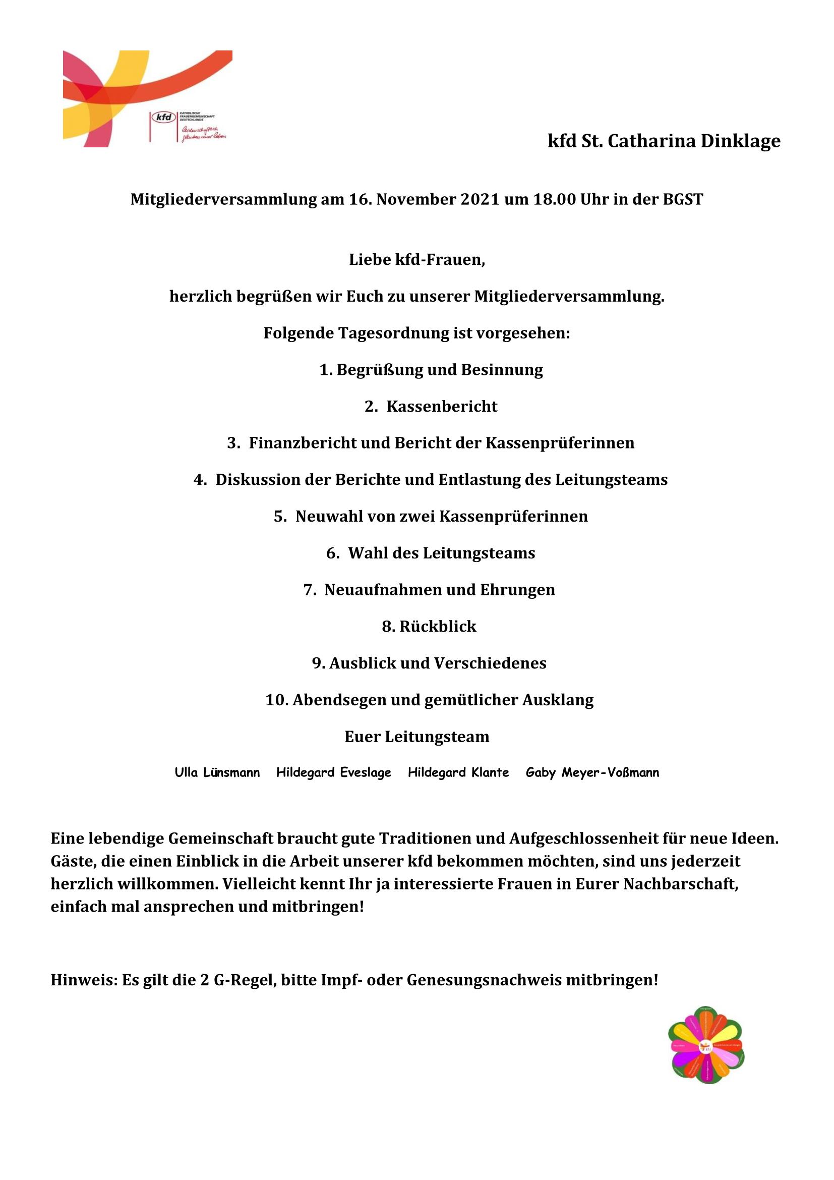 Mitgliederversammlung 2021