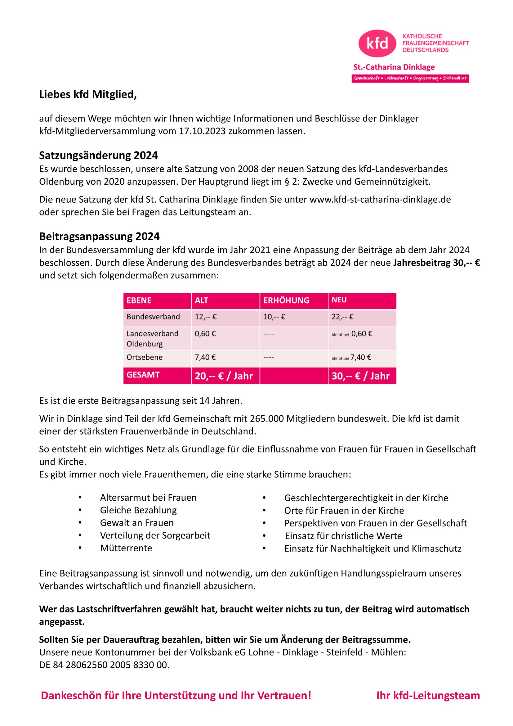Satzungsänderung