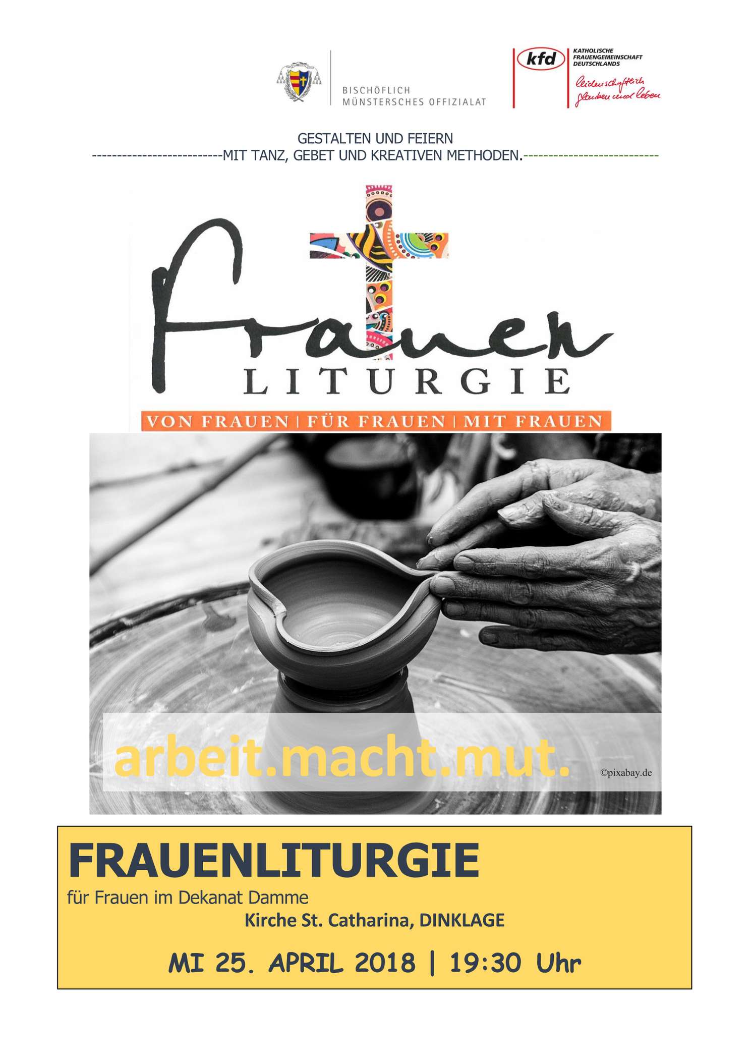 Plakat Frauenliturgie im Dekanat Damme